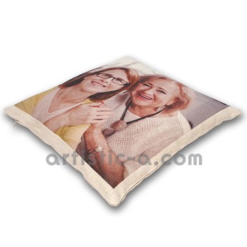 Cojín personalizado 40x40cm tipo lino Cojín personalizado 40x40cm tipo lino