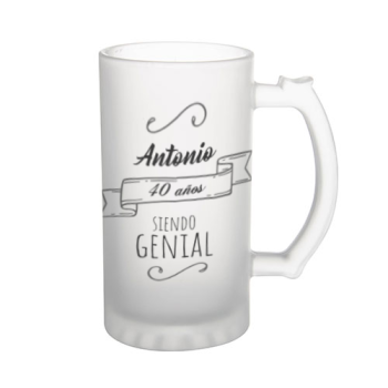 Jarra de Cerveza diseño Siendo Genial