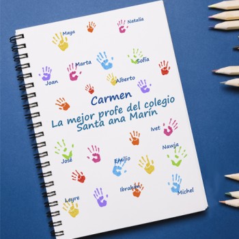 Libreta personalizada Manitas Clase