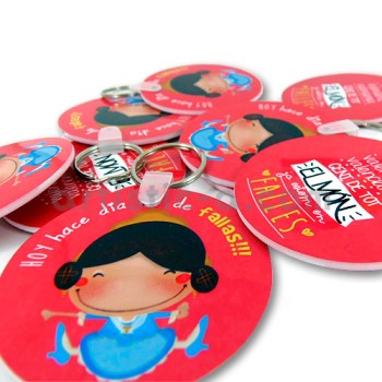 Llavero redondo personalizado de pvc Llavero redondo personalizado de pvc