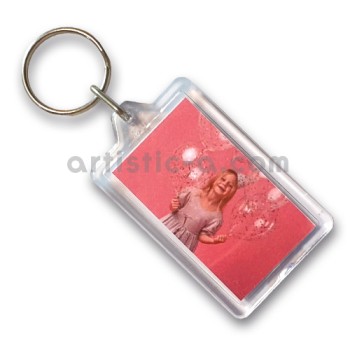 Llavero acr&iacute;lico rectangular personalizado