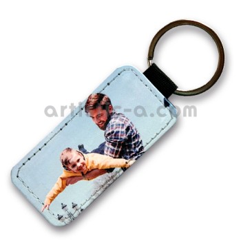 Llavero rectangular simil cuero personalizado