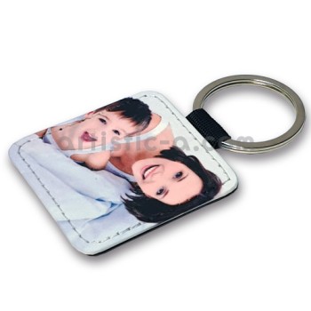 Llavero cuadrado simil cuero personalizado Llavero cuadrado simil cuero personalizado