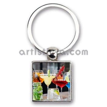 Llavero metálico cuadrado personalizado Llavero metálico cuadrado personalizado