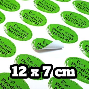 100 pegatinas ovaladas de 12x7cm 100 pegatinas ovaladas de 12x7cm