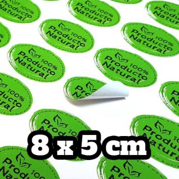 100 pegatinas ovaladas de 8x5cm 100 pegatinas ovaladas de 8x5cm