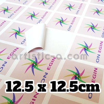 100 pegatinas cuadradas de 12'5x12'5cm