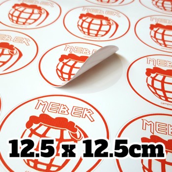 100 pegatinas circulares de 12'5cm de di&aacute;metro