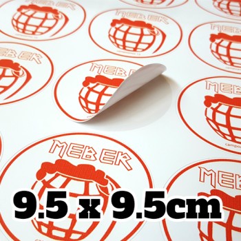 100 pegatinas circulares de 9'5cm de di&aacute;metro