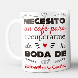 Taza Personalizada Boda Café