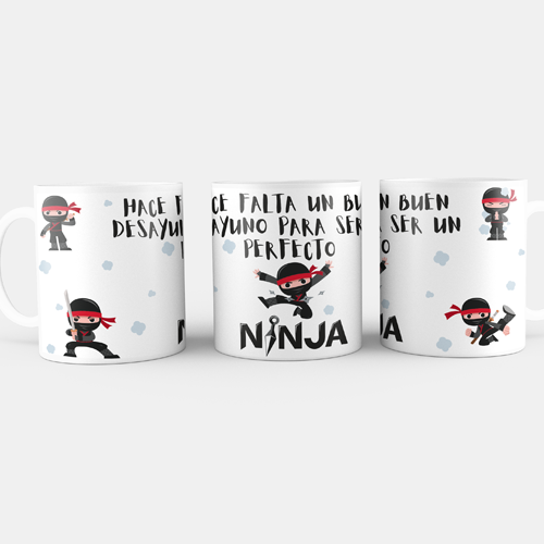Taza de plástico Desayuno Ninja