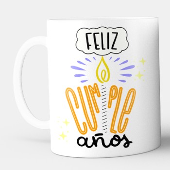 Taza Cumplea&ntilde;os con Vela