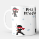 taza personalizada infantil Desayuno Ninja Taza de plástico Desayuno Ninja