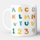 taza personalizada infantil abecedario Taza de plástico personalizada Abecedario
