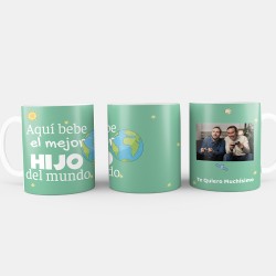 Taza  Personalizada Aquí bebe Hijo