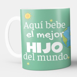Taza  Personalizada Aquí bebe Hijo