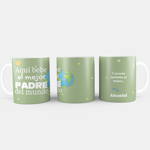 taza personalizada Aquí bebe Padre Taza Personalizada Aquí bebe Padre
