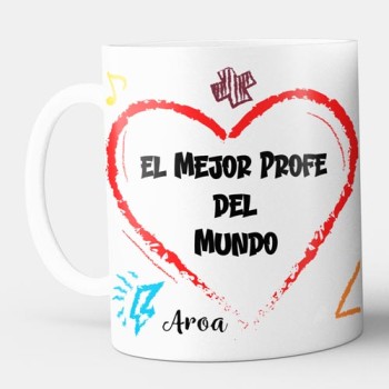 Taza  Personalizada Profesor Coraz&oacute;n