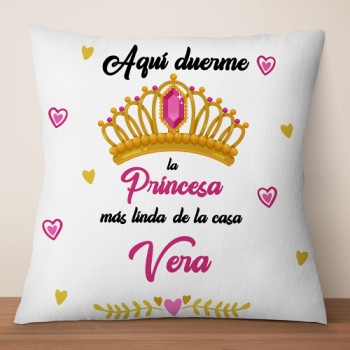 Cojín Personalizado Corona Princesa