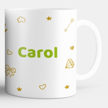Taza infantil con nombre y princesa verde