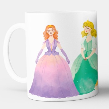 Taza infantil con nombre y princesas