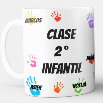 Taza  Personalizada Clase Manos