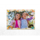 Puzzle Infantil Personalizado  de 30 piezas con marco de flores y caja