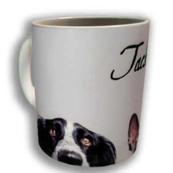 Taza blanca mate con foto