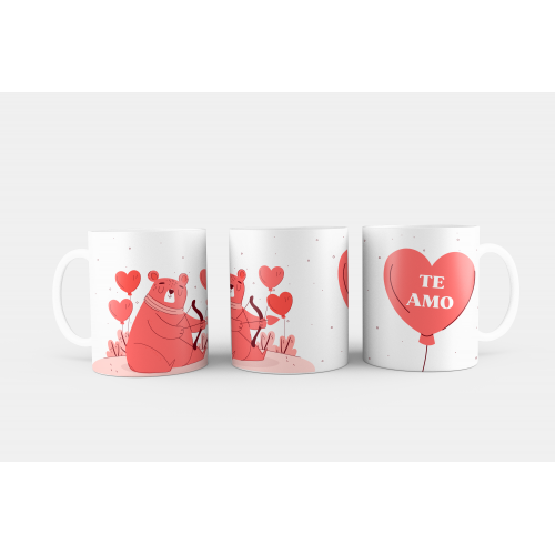 Taza Corazones Oso