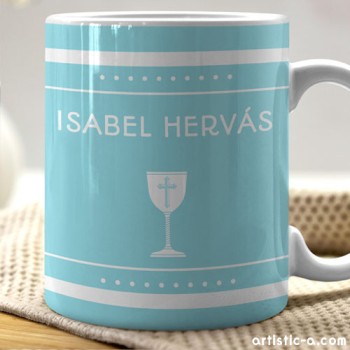 Taza Personalizada Bautizo elegante azul Taza Personalizada Bautizo elegante azul