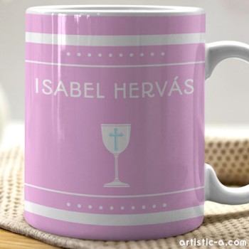 Taza Personalizada Bautizo elegante rosa Taza Personalizada Bautizo elegante rosa
