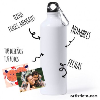 Botella aluminio 800 ml con tu diseño