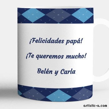 Taza personalizada El mejor pap&aacute; del mundo elegante