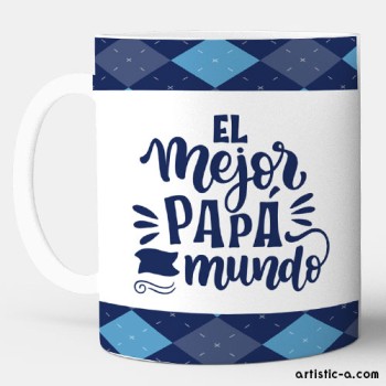 Taza personalizada El mejor pap&aacute; del mundo elegante