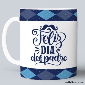 Taza personalizada Feliz d&iacute;a del padre elegante