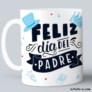 Taza personalizada Feliz d&iacute;a del padre doodles