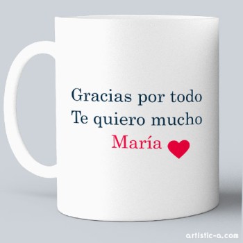 Taza Corazones colgantes