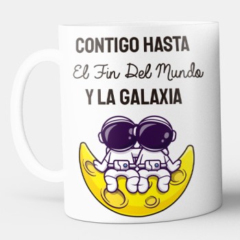 Taza contigo hasta el fin del mundo y de la galaxia Taza contigo hasta el fin del mundo y de la galaxia