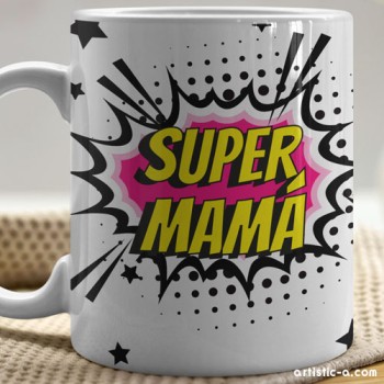 Taza Personalizada Super Mamá