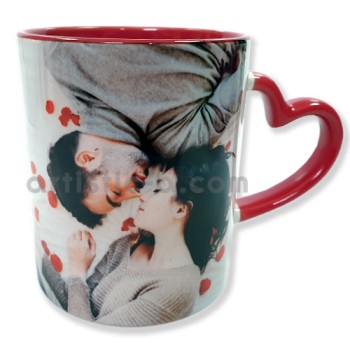 Taza asa corazón con foto