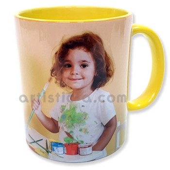 Tazas de colores con fotos
