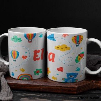 Taza con tu nombre y diseño infantil Taza con tu nombre y diseño infantil