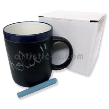 Taza con pizarra y tiza para dibujar Taza con pizarra y tiza para dibujar