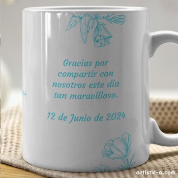 Taza Personalizada Boda Anillos Taza Personalizada Boda Anillos