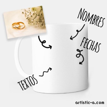 Taza para boda personalizada desde cero Taza para boda personalizada desde cero