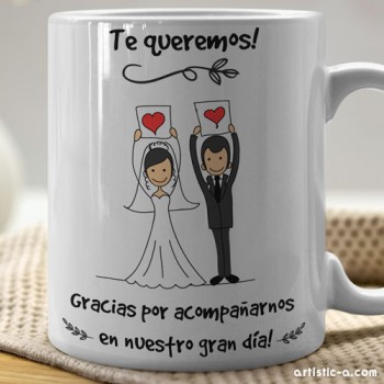 Taza Personalizada Boda Muñecos Taza Personalizada Boda Muñecos
