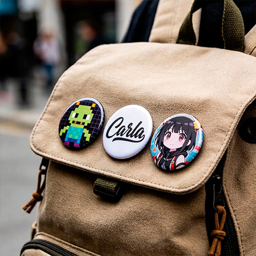 Chapas personalizadas de 38mm con impresión a todo color