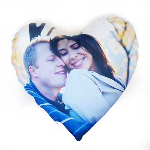 Cojín corazón romántico Cojín personalizado corazón con impresión a doble cara