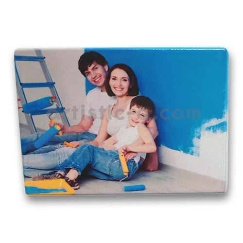 Imán rectangular cerámico personalizado con foto panorámica