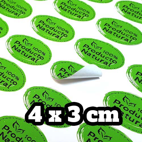 Comprar pegatinas personalizadas con forma de ovalada de 4x3 cm